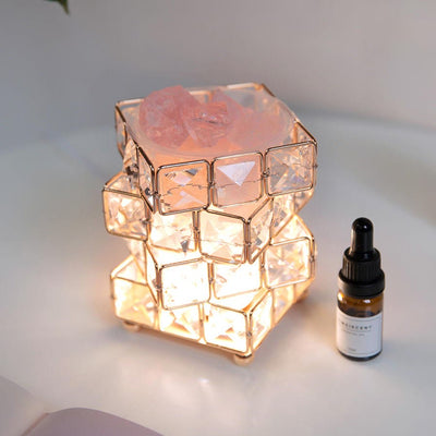 Olivenorma Four layer Rubiks Essential Oil Crystal Aromatherapy Lamp