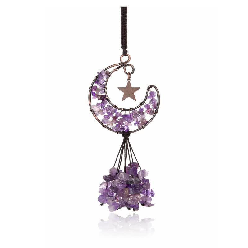 Olivenorma Moon And Star Chakra Crystal Wind Chime