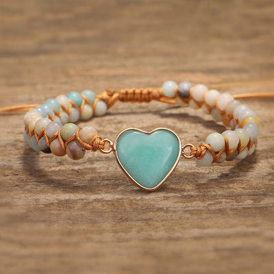 Natural Turquoise Heart Bracelet