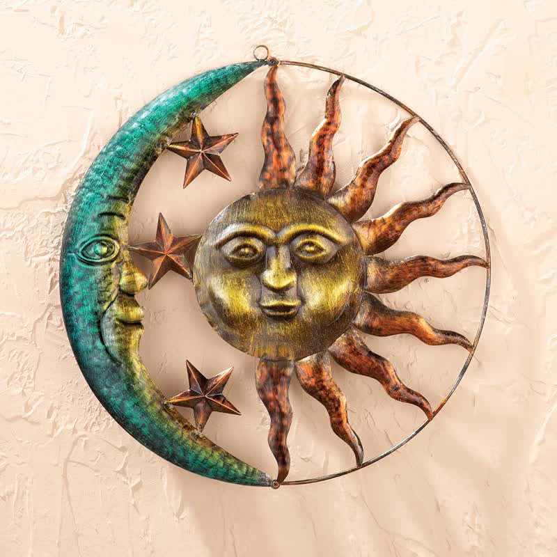 Olivenorma Sun Moon Face Wall Decor