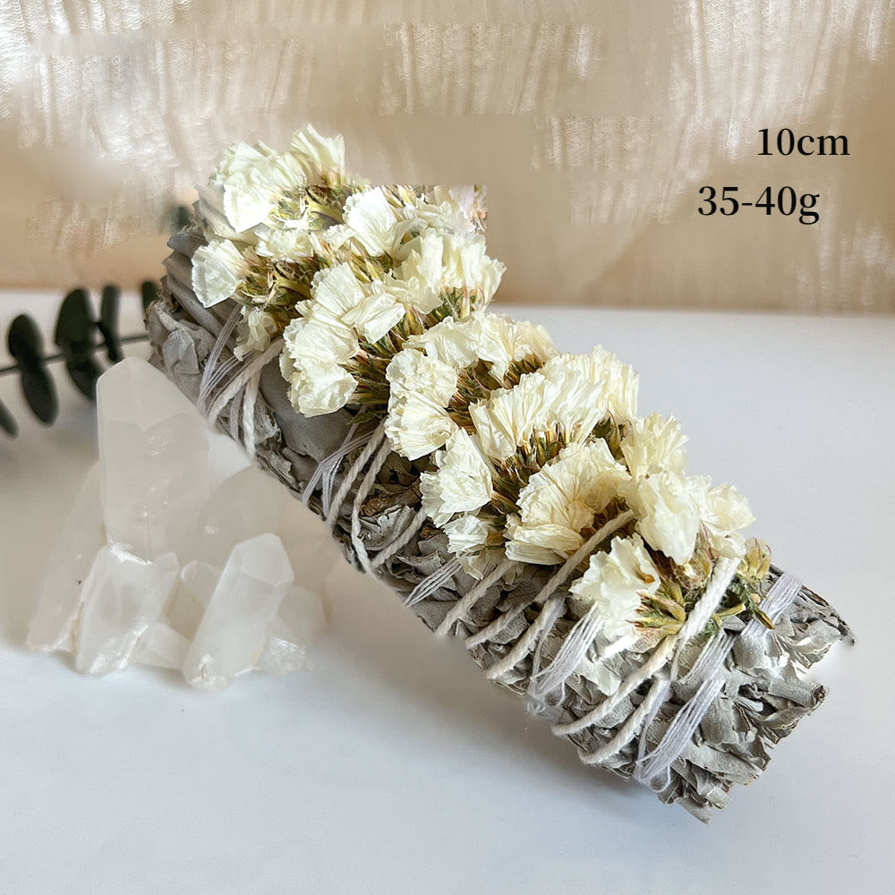 Olivenorma "Forget-Me-Not" Flower Crystal Cleansing Meditation White Sage