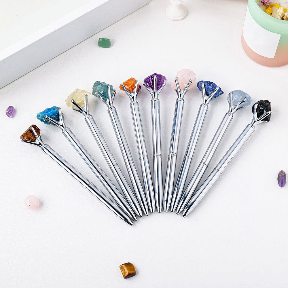 Olivenorma Raw Stone Manifestation Pen Gemstone Decoration - image 0