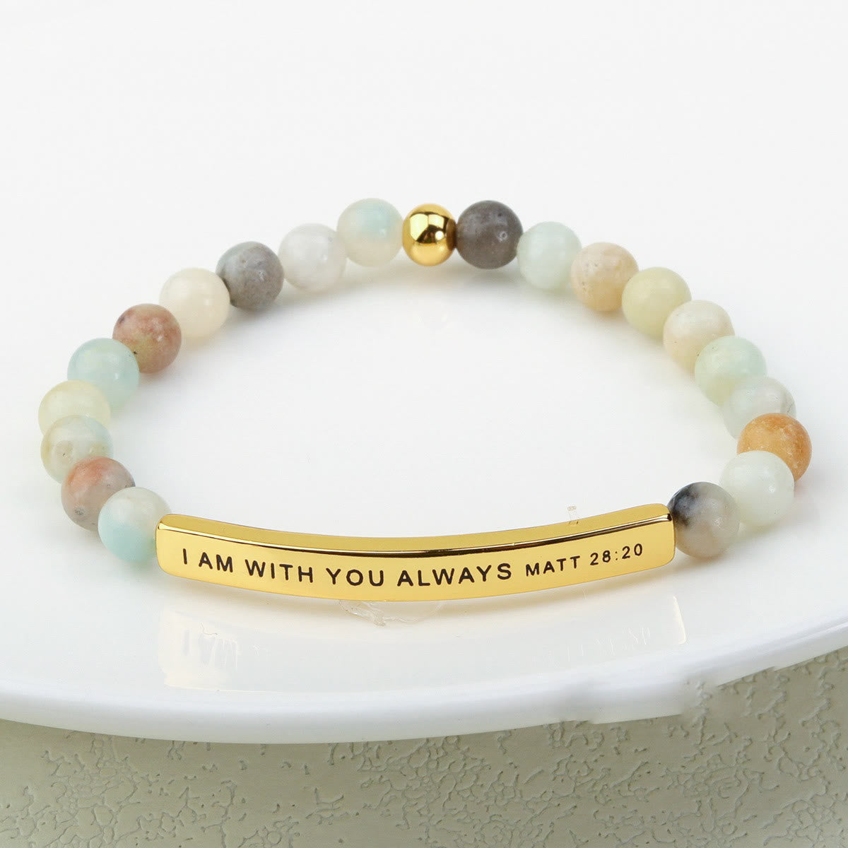 Olivenorma I AM WITH YOU ALWAYS Engraving Bracelet