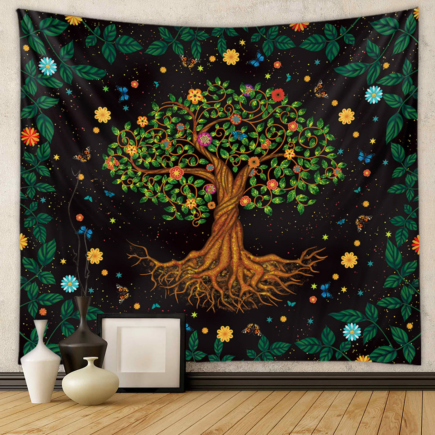 Olivenorma Tree of Life Wall Hanging Mandala Colorful Tapestry