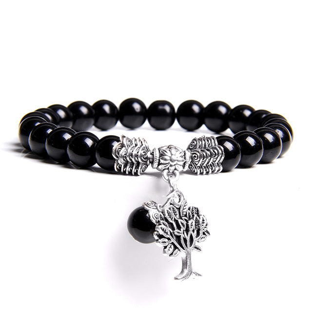 Natural Crystal Tree Of Life Bracelet