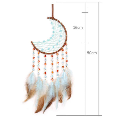 Olivenorma Blue Red Acrylic Beads Half Moon Shape Dream Catcher