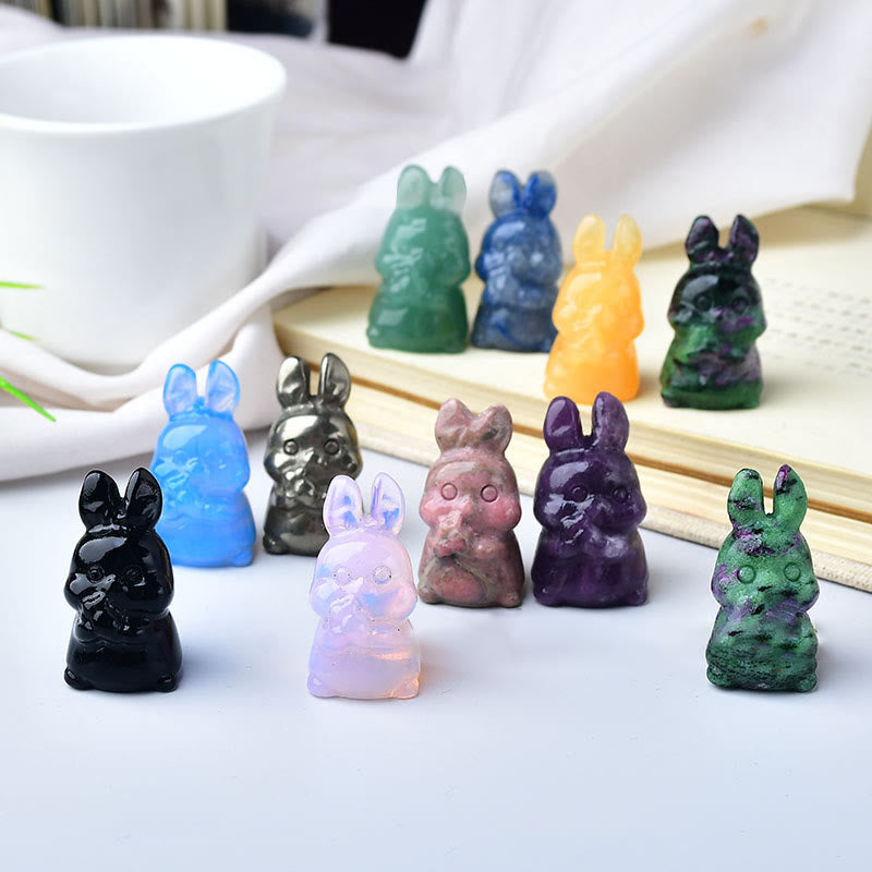 Olivenorma Natural Crystal Carrot Rabbit Carving Gemstone Decoration - image 22