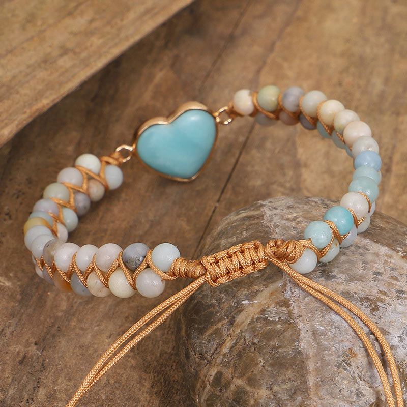 Natural Turquoise Heart Bracelet