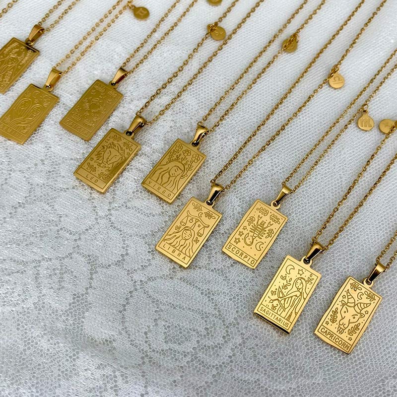 Olivenorma Gold Filled Chain Zodiac Necklace