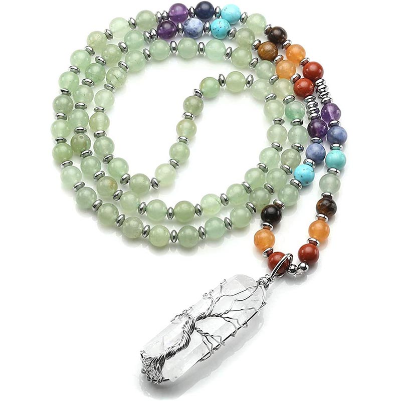 Natural Crystal Chakra Mala