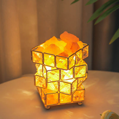 Olivenorma Four layer Rubiks Essential Oil Crystal Aromatherapy Lamp