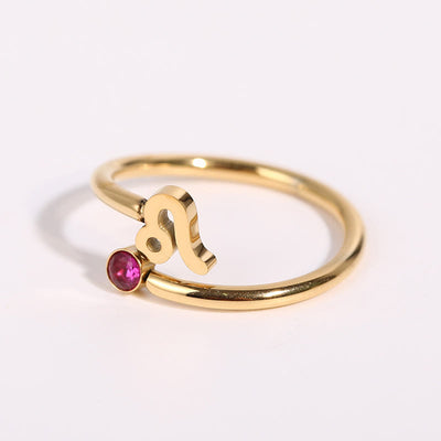 Olivenorma Zodiac Birthstone Ring