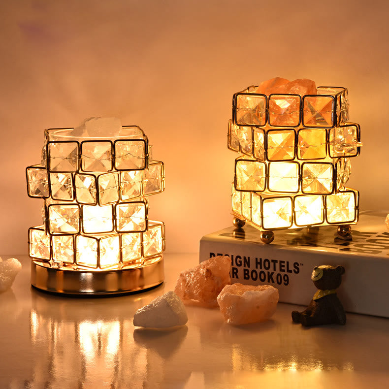 Olivenorma Four layer Rubiks Essential Oil Crystal Aromatherapy Lamp