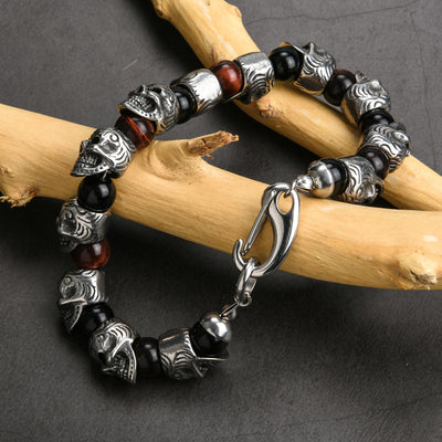 Olivenorma Natural Tiger Eye Handmade 925 Sterling Silver Bracelet