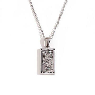 Olivenorma Stainless Steel 18k Gold Plated Tarot Card Necklace