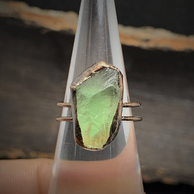 Olivenorma Natural Irregular Raw Stone Twelve Birthstone Adjustable Ring