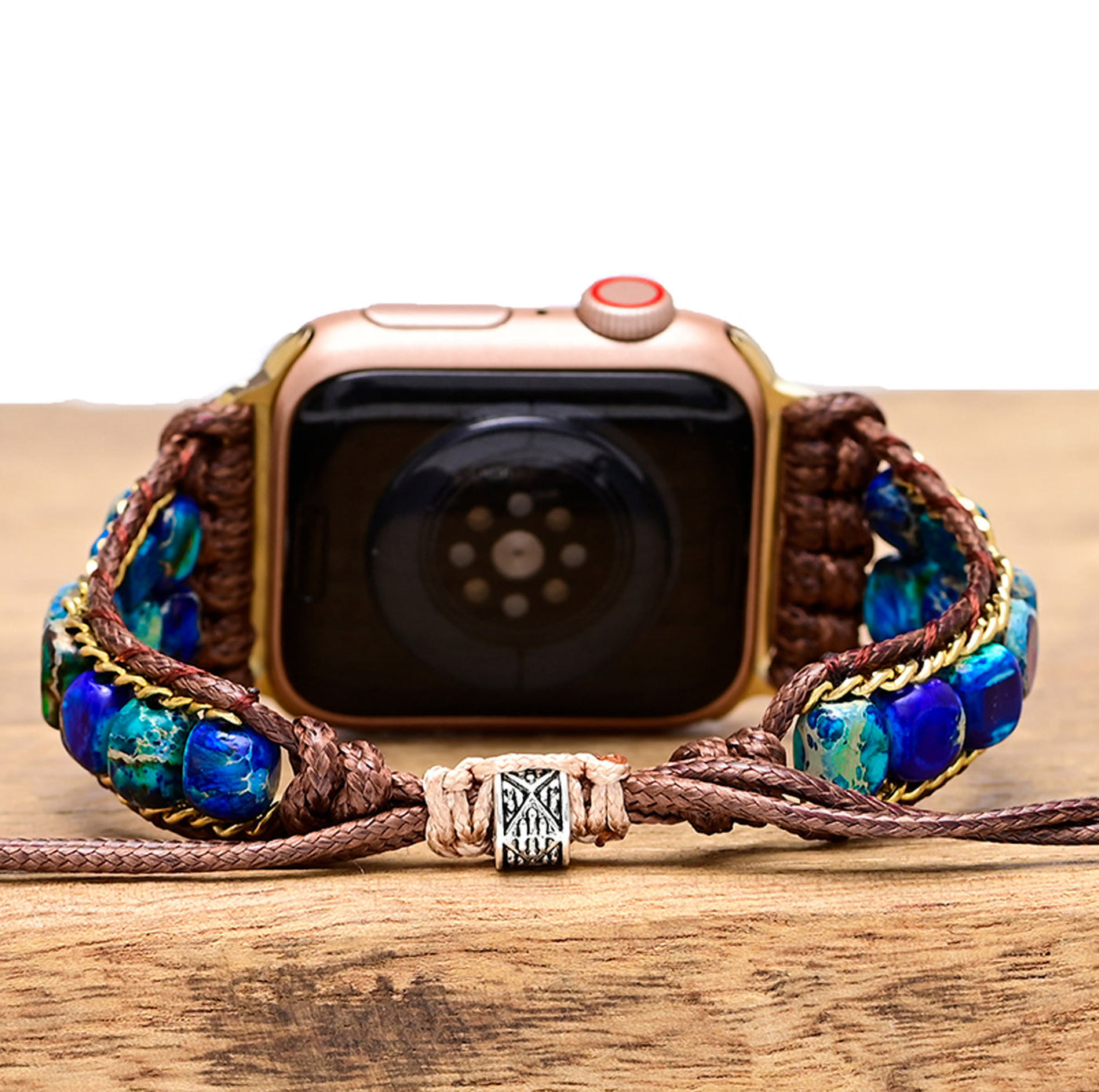 Olivenorma Blue Emperor Stone Apple Watch Strap Wrap Bracelet