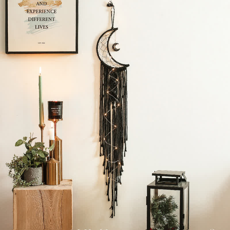 Olivenorma Bohemian Moon Dream Macrame Woven Wall Decor