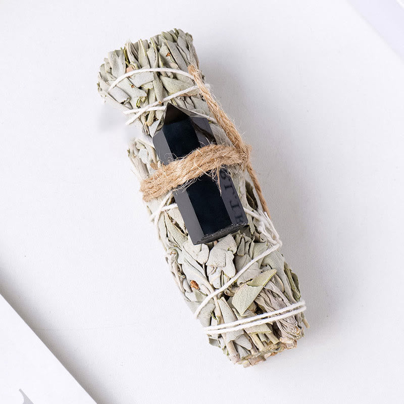 Olivenorma White Sage Hexagonal Prism Crystal Aromatherapy Gemstone Decoration