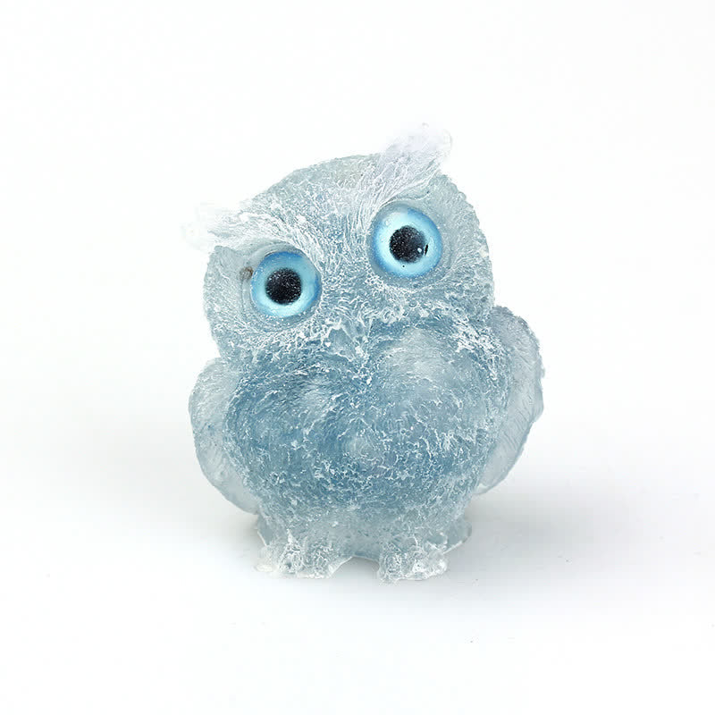 Olivenorma Natural Crystal Owl Gemstone Decoration - Aquamarine - 2.28''(L) * 1.89''(W) * 1.53''(H) - image 26