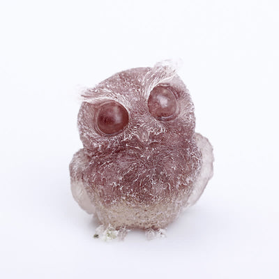 Olivenorma Natural Crystal Resin Owl Gemstone Decoration