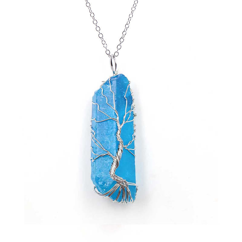 Olivenorma"Life Energy" - Tree of Life Crystal Necklace