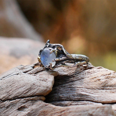 Olivenorma Moonstone Rose Orgone Ring