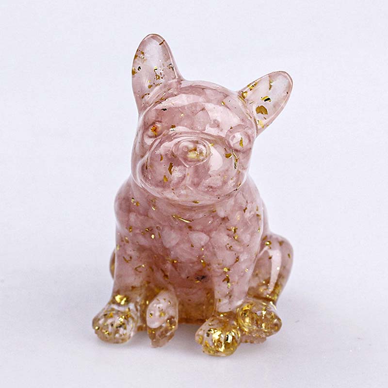 Olivenorma Natural Stone Puppy Decoration - Rose Quartz-Bulldog - image 19