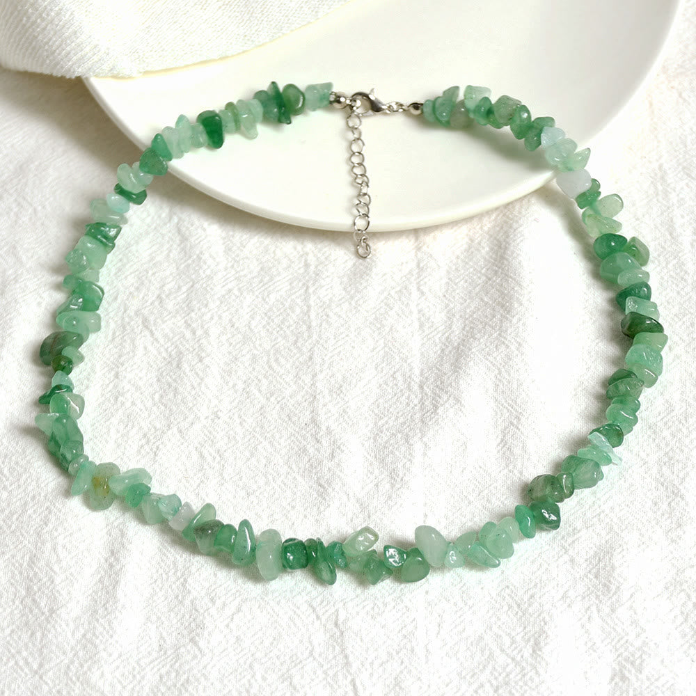 Olivenorma Irregular Shaped Polished Crystal Stone Necklace - Green Aventurine - image 2