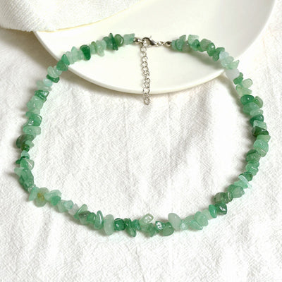 Olivenorma Irregular Shaped Polished Crystal Stone Necklace - Green Aventurine - image 2