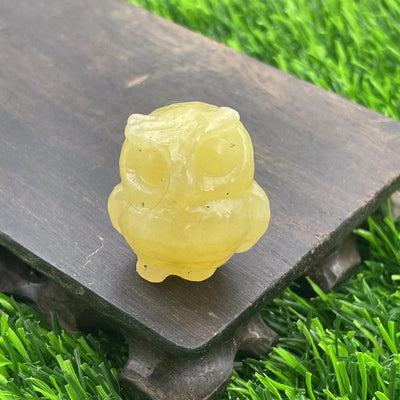 Olivenorma 3.5cm Natural Crystal Owl Ornament Gemstone Decoration - Jade - image 16