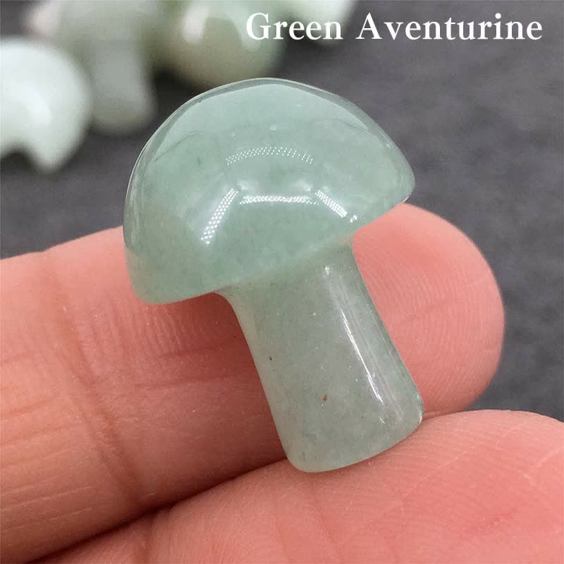 Olivenorma Natural Crystal Mini Mushroom Decoration  - Green Aventurine - image 21