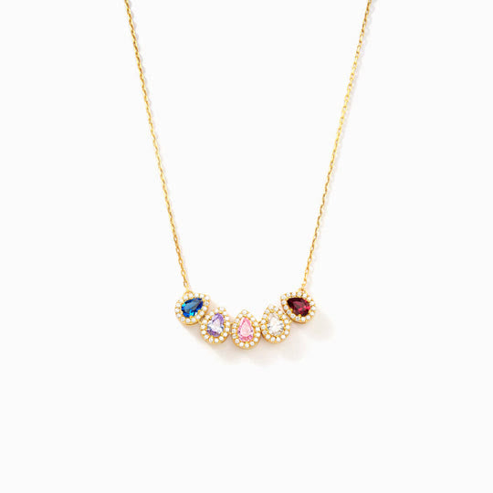 Olivenorma Tears Of Joy 1-8 Teardrop Birthstone Necklace