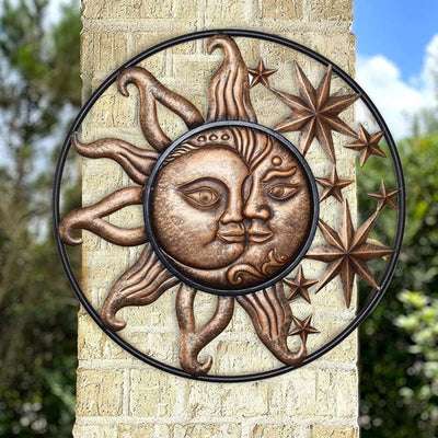 Olivenorma Sun Moon Stars Metal Wall Decor