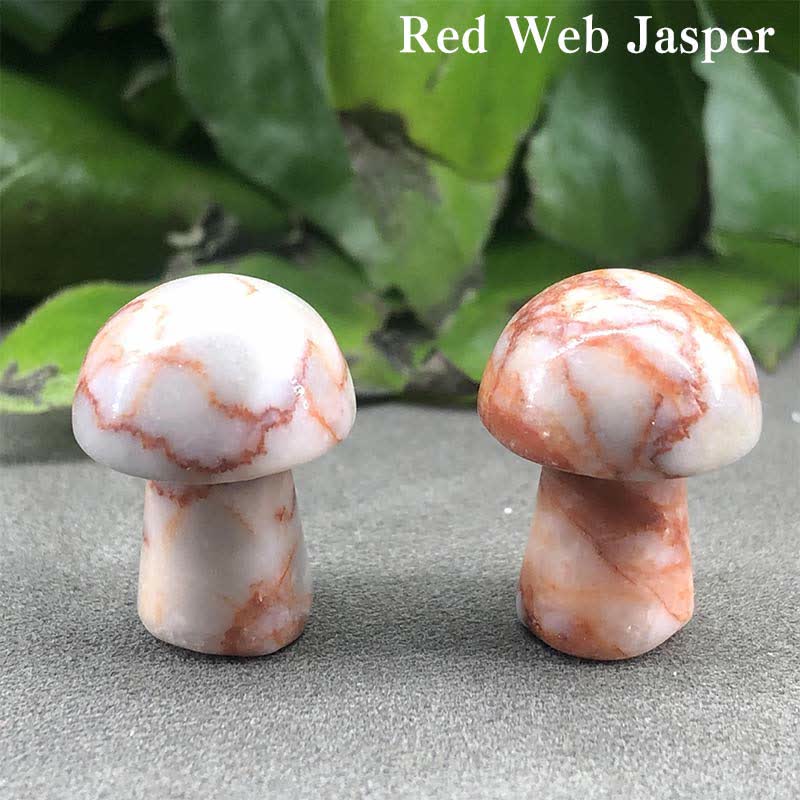 Olivenorma Natural Crystal Mini Mushroom Decoration