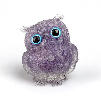 Olivenorma Natural Crystal Owl Gemstone Decoration - Amethyst - 2.28''(L) * 1.89''(W) * 1.53''(H) - image 45