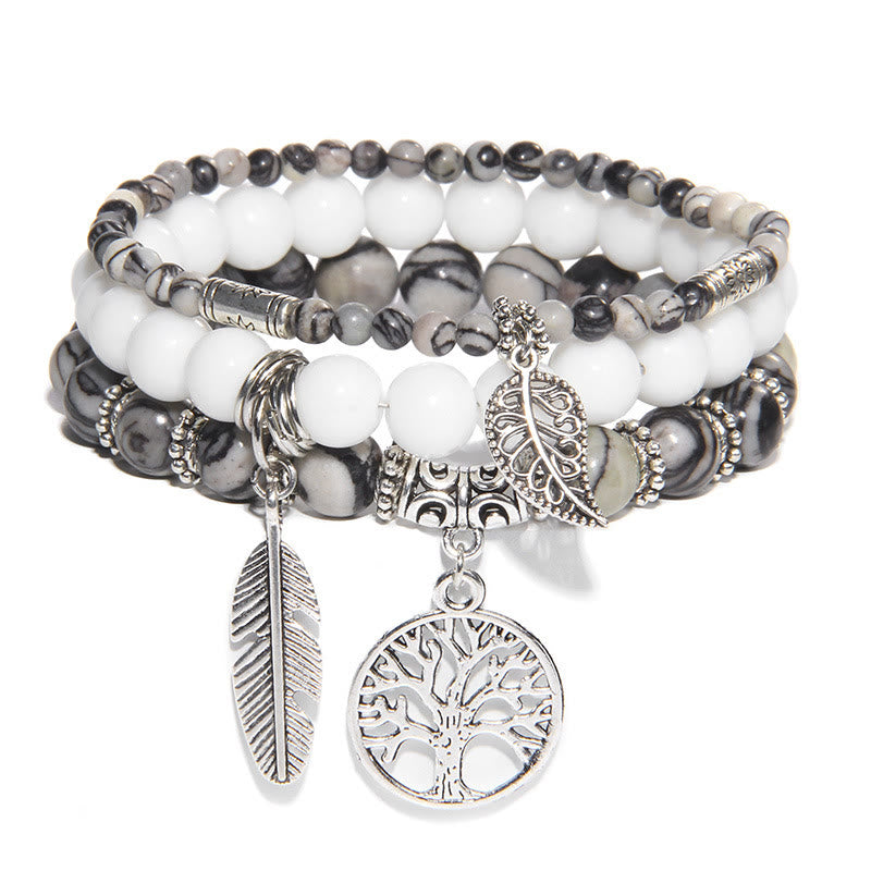 Olivenorma "Nature's Healing Moments" Tree Of Life 3 Pieces Bracelet Set