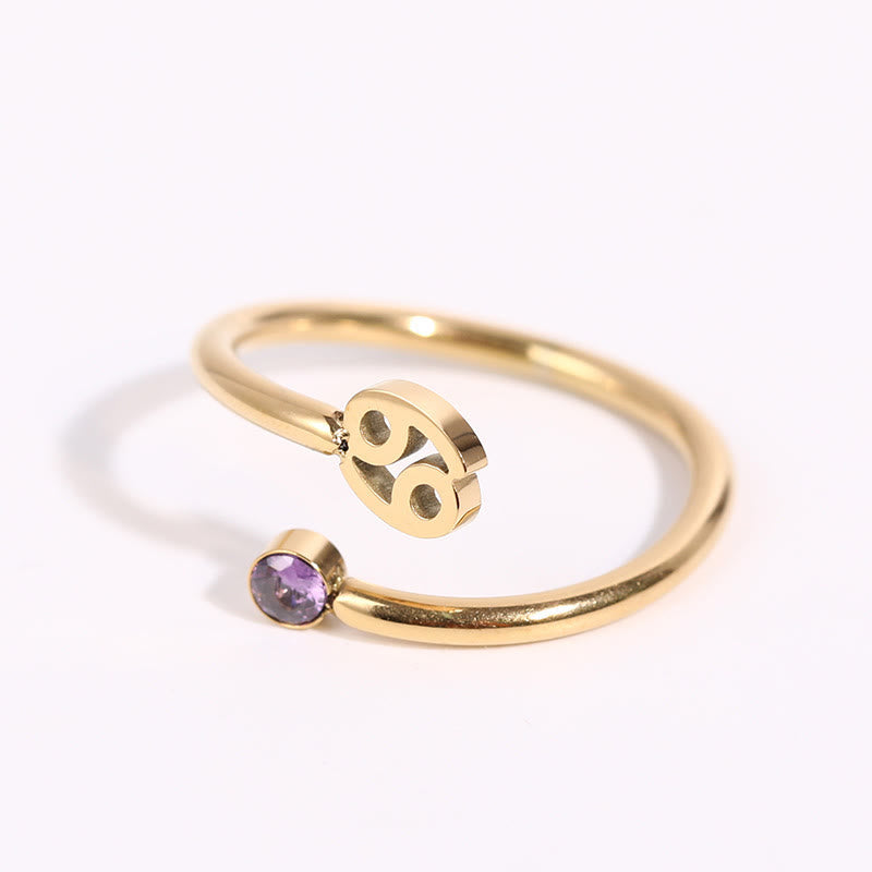 Olivenorma Zodiac Birthstone Ring