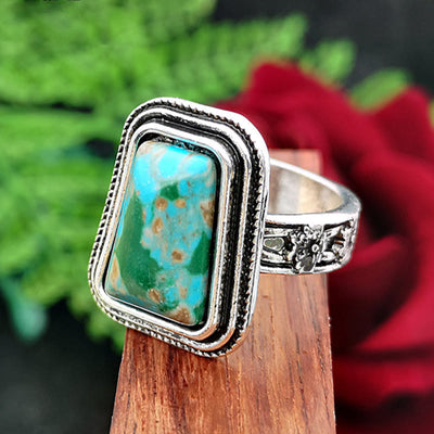 Olivenorma Emperor Stone Embossed Rose Ring - AU Size T1/2 (US 10) - image 0