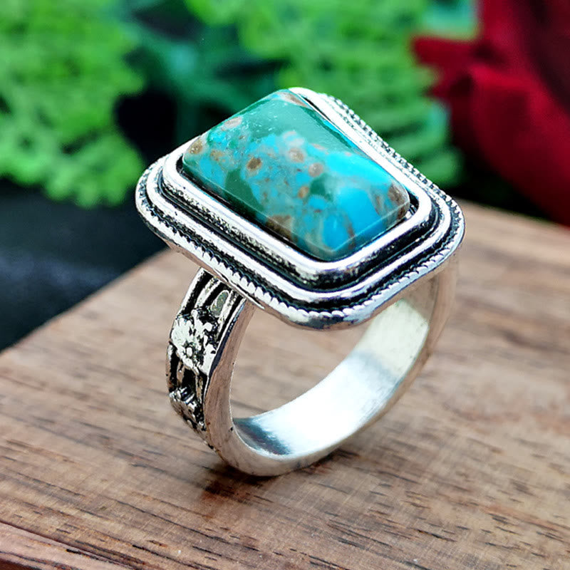 Olivenorma Emperor Stone Embossed Rose Ring - image 2