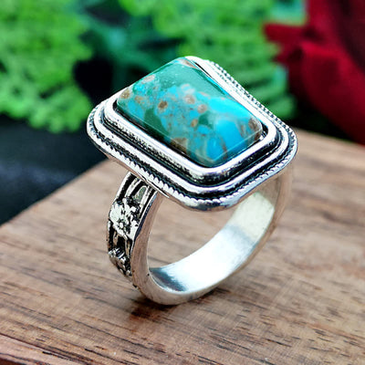 Olivenorma Emperor Stone Embossed Rose Ring - image 2