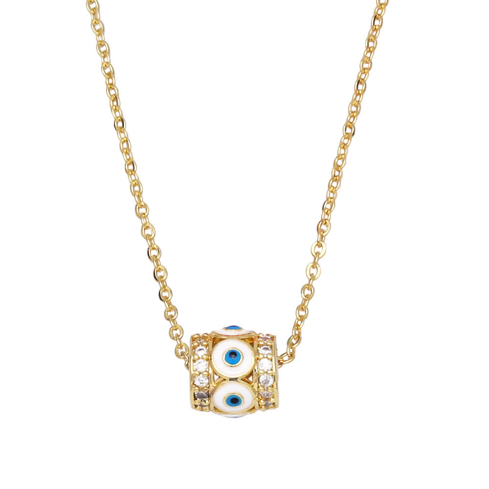 Olivenorma Turkish Evil Eye Hip Hop Pendant Necklace