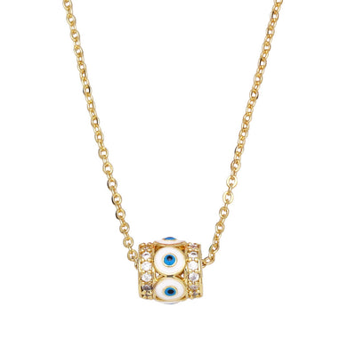 Olivenorma Turkish Evil Eye Hip Hop Pendant Necklace