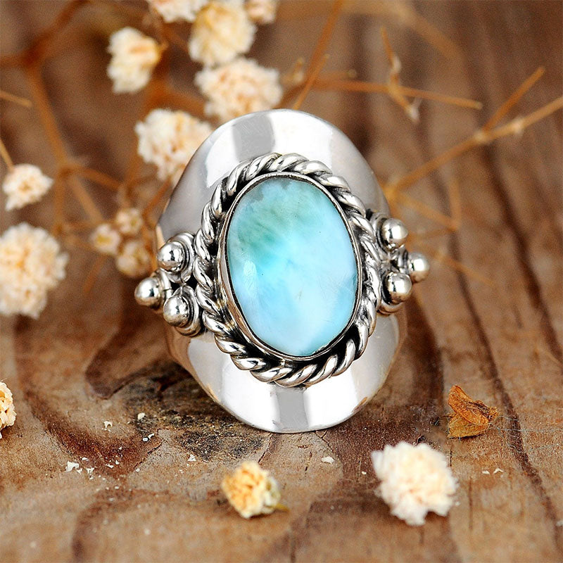 Olivenorma The Larimar Boho for Women Ring