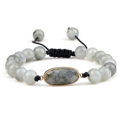 Olivenorma Cat's Eye Stone Beaded Opalite Bracelet