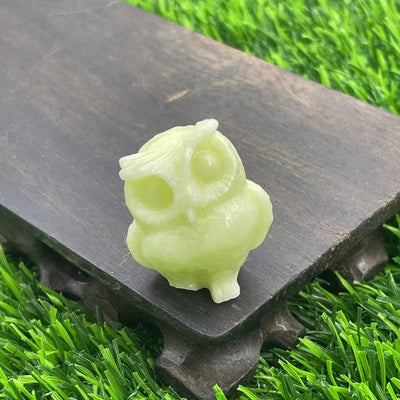Olivenorma 3.5cm Natural Crystal Owl Ornament Gemstone Decoration - Yellow Luminous - image 28