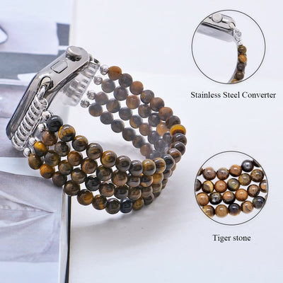 Olivenorma Tiger Eye Beaded Bracelet Compatible Watch Bracelet