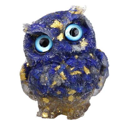 Olivenorma Natural Crystal Owl Gemstone Decoration - Lapis Lazuli+Foil - 2.28''(L) * 1.89''(W) * 1.53''(H) - image 32