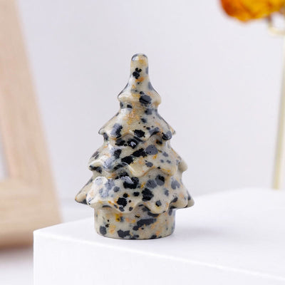 Olivenorma 1pc Natural Crystal Christmas Pine Carving Gemstone Decoration - image 1