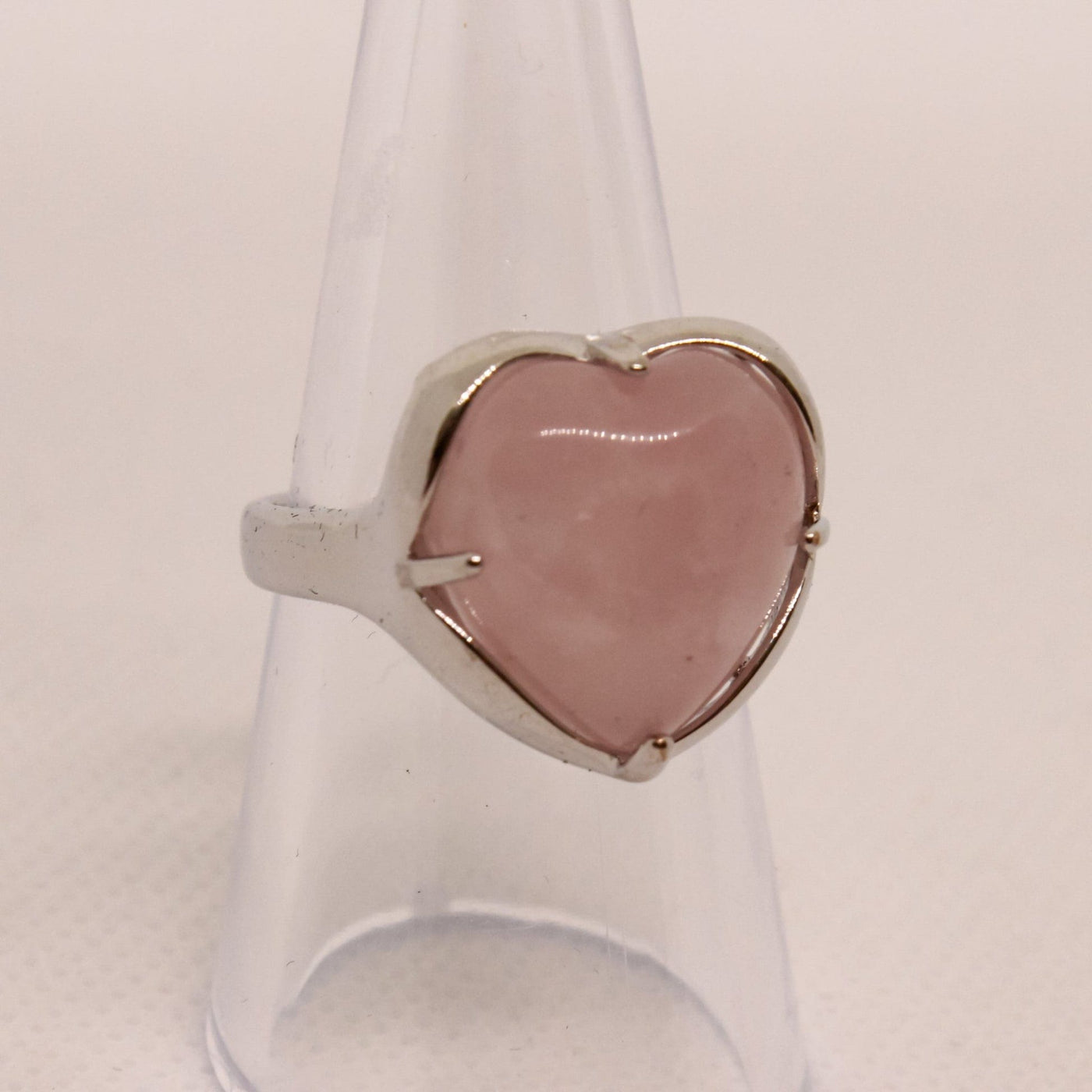 Olivenorma Natural Stone Crystal Heart Ring